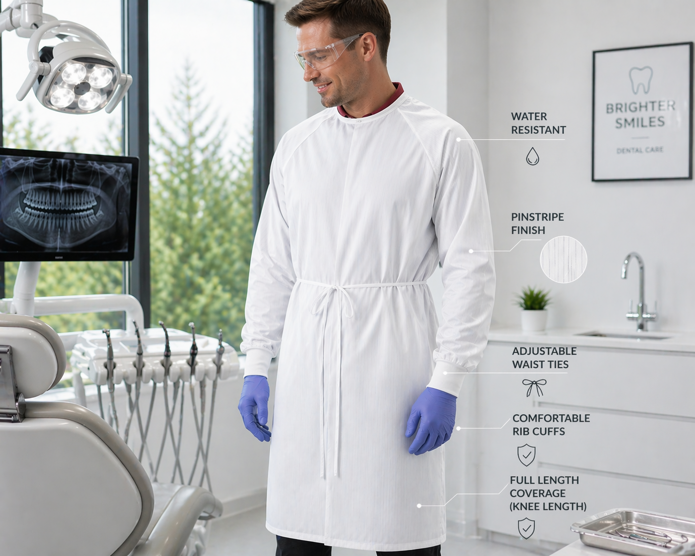 Essential MAXIMA Gown – Durable, Professional Workwear for Controlled Environments