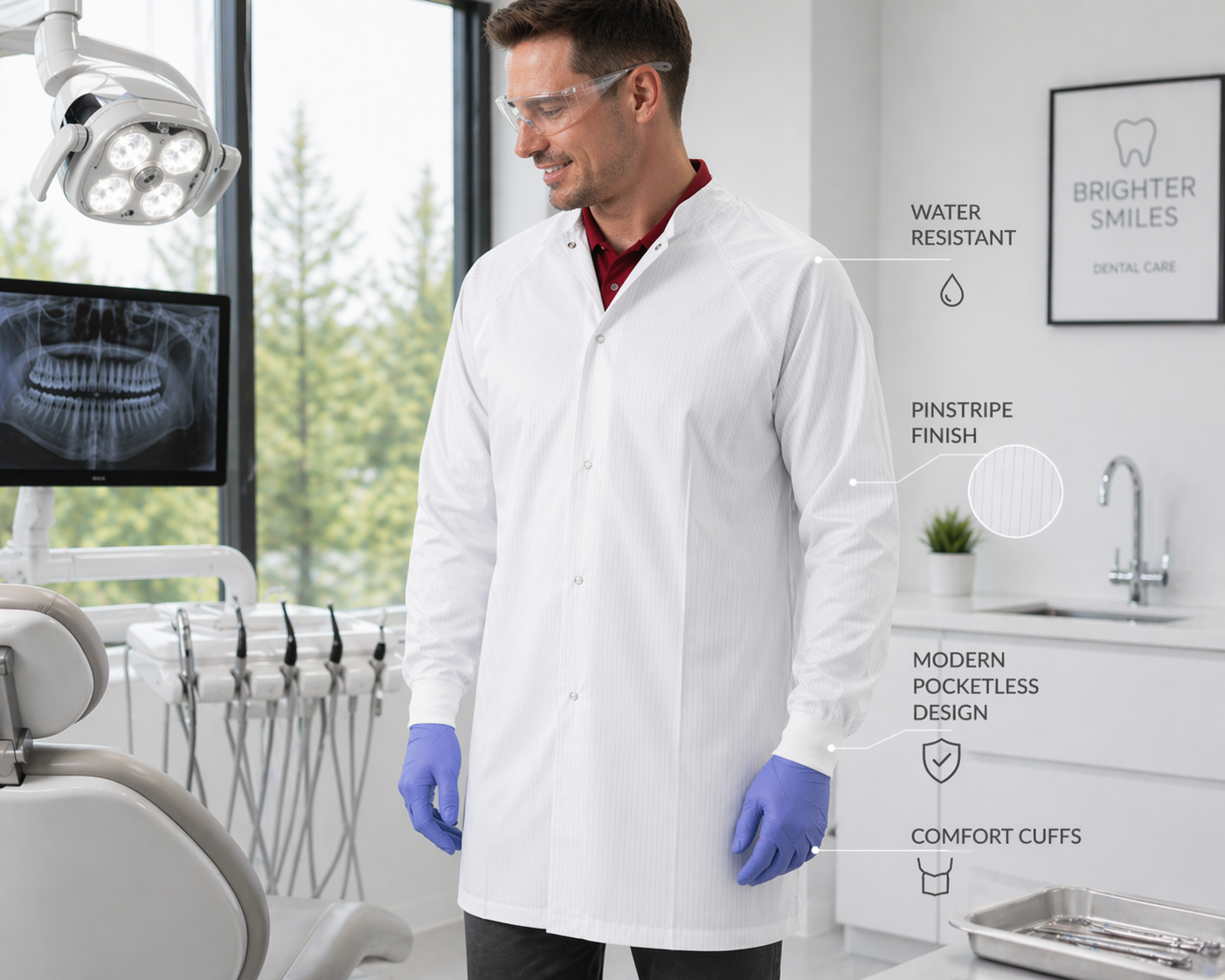 Fundamental MAXIMA Jacket – Durable, Professional Comfort for Clean Workspaces